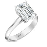 Photo of Jena 3 ct tw. Lab Grown Diamond Emerald Solitaire Engagement Ring 10K White Gold [BT2172WE-N295]