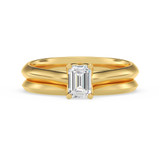 Photo of Jena 1/2 ct tw. Diamond Emerald Solitaire Bridal Set 10K Yellow Gold [BR2200Y-E045]