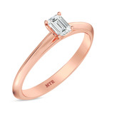Photo of Jena 1/4 ct tw. Lab Grown Diamond Emerald Solitaire Bridal Set 14K Rose Gold [BT2212RE-C000]