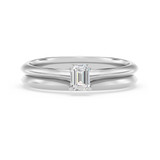Photo of Jena 1/4 ct tw. Lab Grown Diamond Emerald Solitaire Bridal Set 10K White Gold [BR2212W-C000]