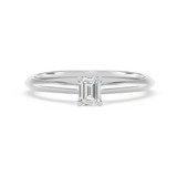 Photo of Jena 1/4 ct tw. Lab Grown Diamond Emerald Solitaire Bridal Set 10K White Gold [BT2212WE-C000]