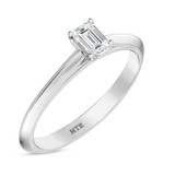 Photo of Jena 1/4 ct tw. Lab Grown Diamond Emerald Solitaire Bridal Set 10K White Gold [BT2212WE-C000]