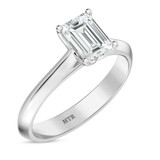 Photo of Jena 1 ct tw. Lab Grown Diamond Emerald Solitaire Bridal Set 14K White Gold [BT2170WE-C000]