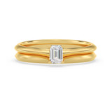 Photo of Jena 1/4 ct tw. Lab Grown Diamond Emerald Solitaire Bridal Set 10K Yellow Gold [BR2212Y-C000]