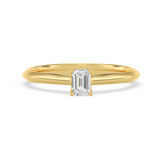 Photo of Jena 1/4 ct tw. Lab Grown Diamond Emerald Solitaire Bridal Set 10K Yellow Gold [BT2212YE-C000]