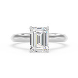 Photo of Jena 2 ct tw. Lab Grown Diamond Emerald Solitaire Bridal Set 14K White Gold [BT2171WE-N195]