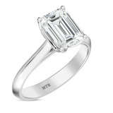 Photo of Jena 2 ct tw. Lab Grown Diamond Emerald Solitaire Bridal Set 14K White Gold [BT2171WE-N195]