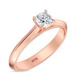 Photo of Jena 1/2 ct tw. Lab Grown Diamond Cushion Solitaire Engagement Ring 14K Rose Gold [BT2177RE-C000]
