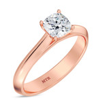 Photo of Jena 3/4 ct tw. Diamond Cushion Solitaire Engagement Ring 10K Rose Gold [BT2235RE-U070]