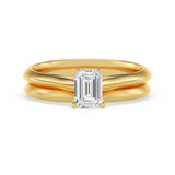 Photo of Jena 3/4 ct tw. Lab Grown Emerald Solitaire Bridal Set 14K Yellow Gold [BR2213Y-C000]