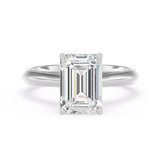 Photo of Jena 3 ct tw. Lab Grown Diamond Emerald Solitaire Bridal Set 10K White Gold [BT2172WE-N295]