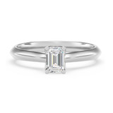 Photo of Jena 1/2 ct tw. Diamond Emerald Solitaire Engagement Ring 10K White Gold [BT2200WE-E045]