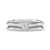 Photo of Jena 1/4 ct tw. Lab Grown Diamond Cushion Solitaire Bridal Set 14K White Gold [BR2220W-C000]