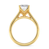 Photo of Jena 3 ct tw. Lab Grown Diamond Emerald Solitaire Bridal Set 10K Yellow Gold [BT2172YE-N295]