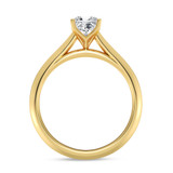 Photo of Jena 3/4 ct tw. Lab Grown Diamond Cushion Solitaire Engagement Ring 14K Yellow Gold [BT2221YE-C000]