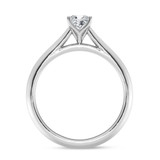 Photo of Jena 1/2 ct tw. Diamond Cushion Solitaire Engagement Ring 14K White Gold [BT2208WE-U045]