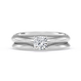 Photo of Jena 1/2 ct tw. Diamond Cushion Solitaire Bridal Set 10K White Gold [BR2208W-U045]