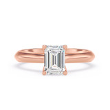 Photo of Jena 1 ct tw. Diamond Emerald Solitaire Engagement Ring 10K Rose Gold [BT2201RE-E095]