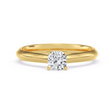 Photo of Jena 1/2 ct tw. Diamond Cushion Solitaire Engagement Ring 14K Yellow Gold [BT2208YE-U045]