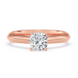 Photo of Jena 1 ct tw. Lab Grown Diamond Cushion Solitaire Bridal Set 14K Rose Gold [BT2178RE-C000]