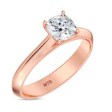 Photo of Jena 1 ct tw. Diamond Cushion Solitaire Bridal Set 14K Rose Gold [BT2209RE-U095]