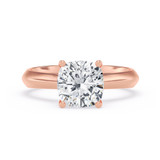Photo of Jena 2 ct tw. Lab Grown Diamond Cushion Solitaire Engagement Ring 10K Rose Gold [BT2179RE-Q195]