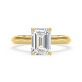 Photo of Jena 2 ct tw. Lab Grown Diamond Emerald Solitaire Engagement Ring 14K Yellow Gold [BT2171YE-N195]