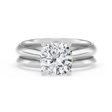 Photo of Jena 2 ct tw. Lab Grown Diamond Cushion Solitaire Bridal Set 14K White Gold [BR2179W-Q195]