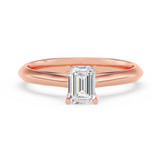 Photo of Jena 3/4 ct tw. Diamond Emerald Solitaire Engagement Ring 14K Rose Gold [BT2227RE-E070]