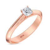 Photo of Jena 1/4 ct tw. Diamond Cushion Solitaire Bridal Set 10K Rose Gold [BT2234RE-U023]