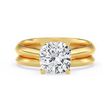 Photo of Jena 2 ct tw. Diamond Cushion Solitaire Bridal Set 10K Yellow Gold [BR2210Y-U195]