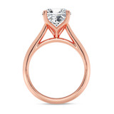 Photo of Jena 3 ct tw. Lab Grown Diamond Cushion Solitaire Bridal Set 14K Rose Gold [BT2180RE-Q295]