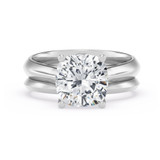 Photo of Jena 3 ct tw. Lab Grown Diamond Cushion Solitaire Bridal Set 10K White Gold [BR2180W-Q295]