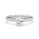 Photo of Jena 1/2 ct tw. Lab Grown Diamond Oval Solitaire Bridal Set 14K White Gold [BT2163WE-C000]