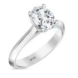 Photo of Jena 1 ct tw. Diamond Oval Solitaire Trio Set 10K White Gold [BT2193WE-V095]