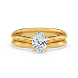 Photo of Jena 3/4 ct tw. Diamond Oval Solitaire Bridal Set 10K Yellow Gold [BR2233Y-V070]