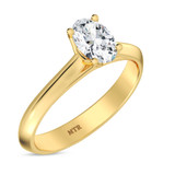 Photo of Jena 1/2 ct tw. Lab Grown Diamond Oval Solitaire Bridal Set 10K Yellow Gold [BT2163YE-C000]