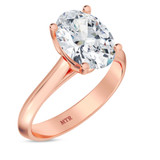 Photo of Jena 2 ct tw. Lab Grown Diamond Oval Solitaire Trio Set 14K Rose Gold [BT2165RE-I195]