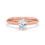 Photo of Jena 1/2 ct tw. Diamond Oval Solitaire Engagement Ring 14K Rose Gold [BT2192RE-V045]