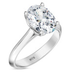 Photo of Jena 2 ct tw. Lab Grown Diamond Oval Solitaire Trio Set 14K White Gold [BT2165WE-I195]