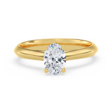 Photo of Jena 3/4 ct tw. Lab Grown Diamond Oval Solitaire Bridal Set 10K Yellow Gold [BT2219YE-C000]