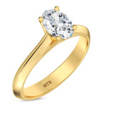 Photo of Jena 3/4 ct tw. Lab Grown Diamond Oval Solitaire Engagement Ring 14K Yellow Gold [BT2219YE-C000]