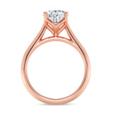 Photo of Jena 2 ct tw. Diamond Oval Solitaire Bridal Set 14K Rose Gold [BT2194RE-V195]
