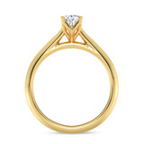 Photo of Jena 1/2 ct tw. Lab Grown Diamond Oval Solitaire Engagement Ring 14K Yellow Gold [BT2163YE-C000]