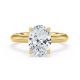 Photo of Jena 2 ct tw. Lab Grown Diamond Oval Solitaire Trio Set 14K Yellow Gold [BT2165YE-I195]
