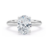 Photo of Jena 2 ct tw. Diamond Oval Solitaire Engagement Ring 14K White Gold [BT2194WE-V195]
