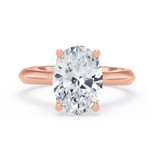 Photo of Jena 3 ct tw. Lab Grown Diamond Oval Solitaire Trio Set 10K Rose Gold [BT2166RE-I295]