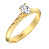 Photo of Jena 1/4 ct tw. Diamond Oval Solitaire Bridal Set 10K Yellow Gold [BT2232YE-V023]