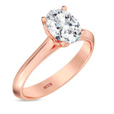 Photo of Jena 1 ct tw. Lab Grown Diamond Oval Solitaire Trio Set 14K Rose Gold [BT2164RE-C000]