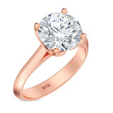 Photo of Jena 3 ct tw. Lab Grown Diamond Round Solitaire Bridal Set 10K Rose Gold [BT2183RE-L295]